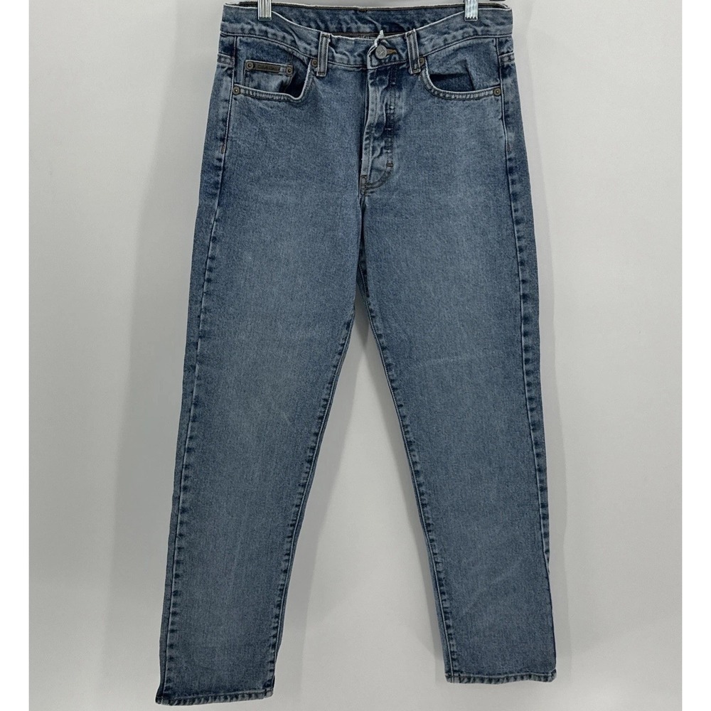 Calvin Klein Jeans Womens 7 Low Rider Straight Leg Made USA Sandblast Denim‎ 90s